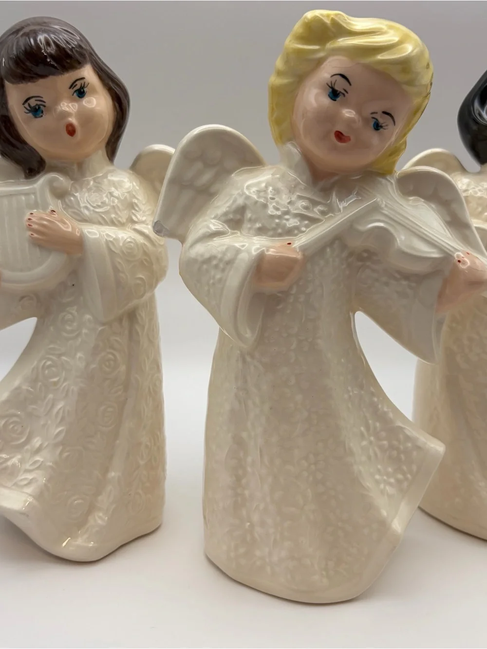 Vintage Ceramic Musical Angel Trio 8